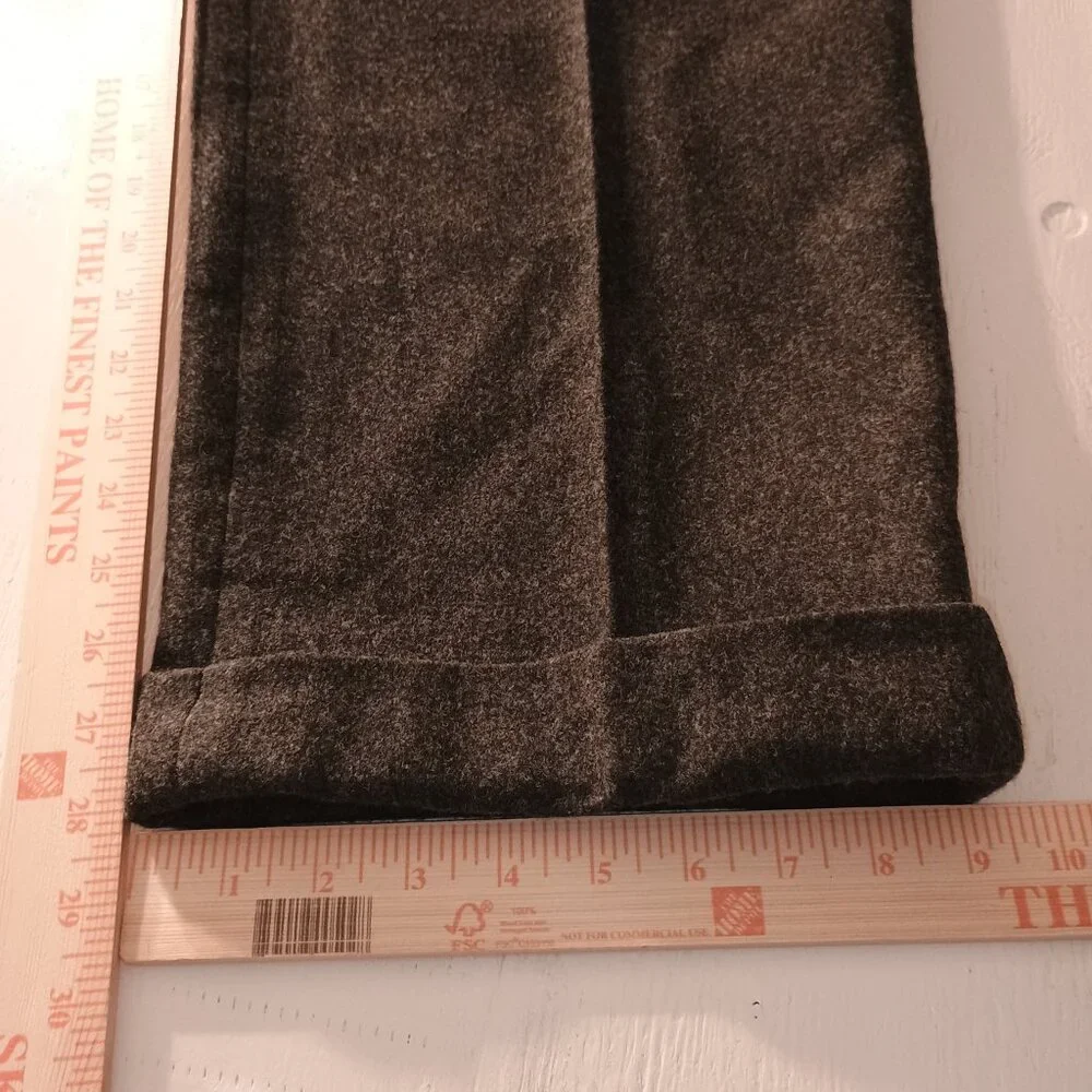 NWOT POLO RALPH LAUREN 40 X 30 100% Heavy Wool Flannel Tweed Trousers Pants Luxu - Picture 8 of 8